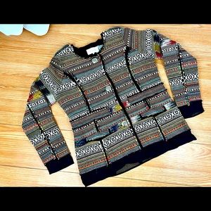 The Territory Ahead Multicolor Woven Tapestry Jacket Coat Size Large NEW Lined